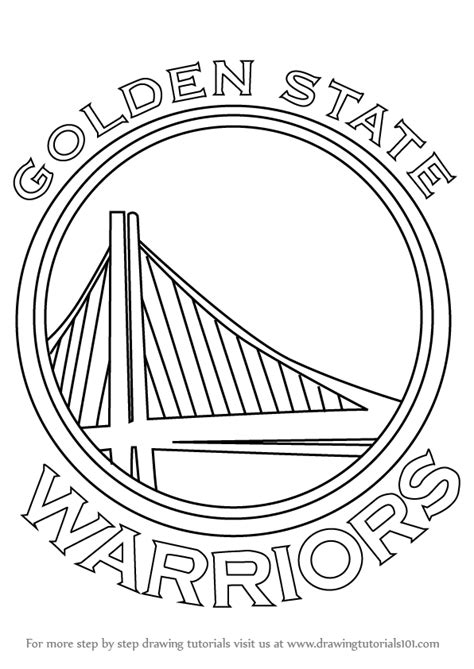 how to draw golden state warriors logo